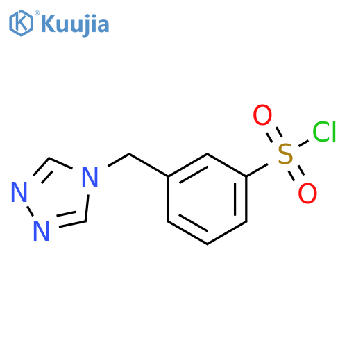3-(4H-1,2,4-triazol-4-yl)methylbenzene-1-sulfonyl chloride structure