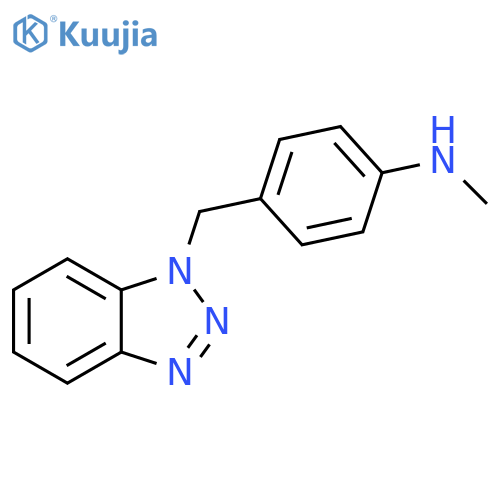4-(1H-1,2,3-Benzotriazol-1-ylmethyl)-N-methylaniline structure