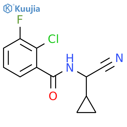 2-Chloro-N-(cyanocyclopropylmethyl)-3-fluorobenzamide structure