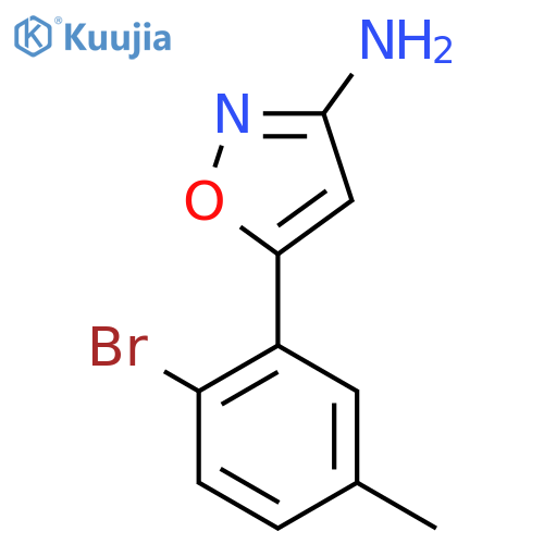 5-(2-bromo-5-methylphenyl)-1,2-oxazol-3-amine structure