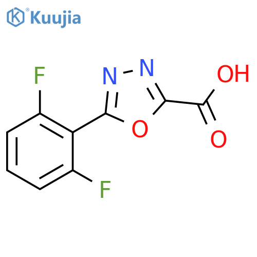 5-(2,6-difluorophenyl)-1,3,4-oxadiazole-2-carboxylic acid structure