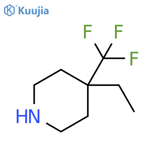 Piperidine, 4-ethyl-4-(trifluoromethyl)- structure