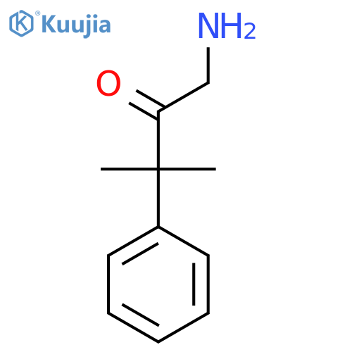 1-amino-3-methyl-3-phenylbutan-2-one structure