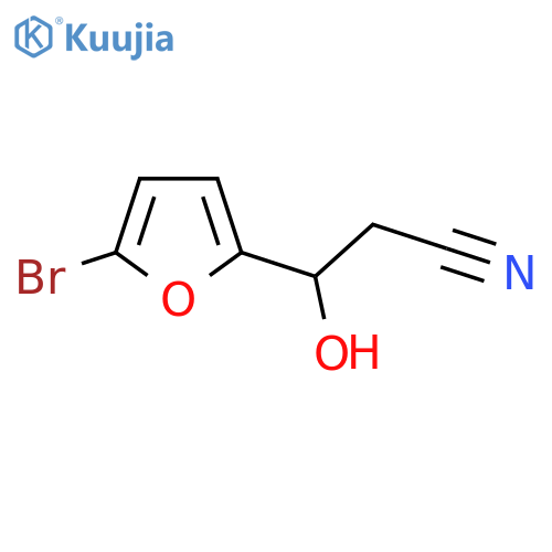 3-(5-bromofuran-2-yl)-3-hydroxypropanenitrile structure