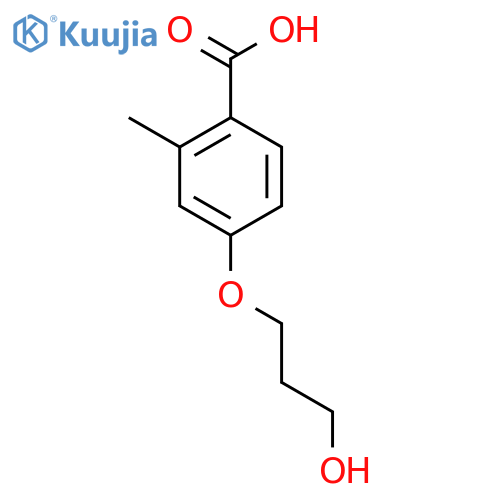 4-(3-Hydroxypropoxy)-2-methylbenzoic acid structure