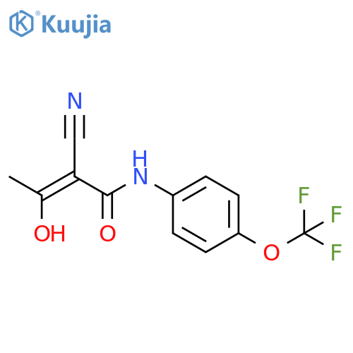(Z)-2-Cyano-3-hydroxy-N-[4-(trifluoromethoxy)phenyl]-2-butenamide structure