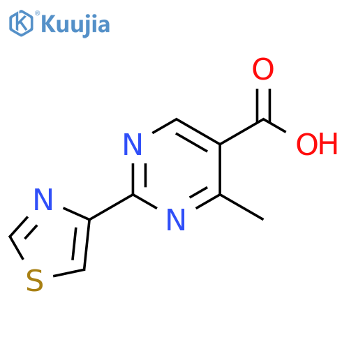 5-Pyrimidinecarboxylic acid, 4-methyl-2-(4-thiazolyl)- structure