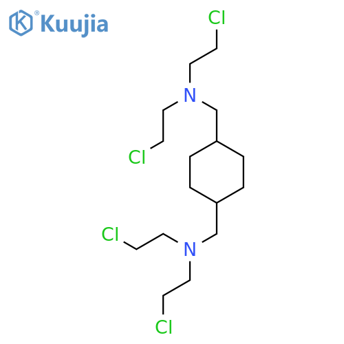 1,4-Cyclohexanedimethanamine,N1,N1,N4,N4-tetrakis(2-chloroethyl)-, hydrochloride (1:2) structure