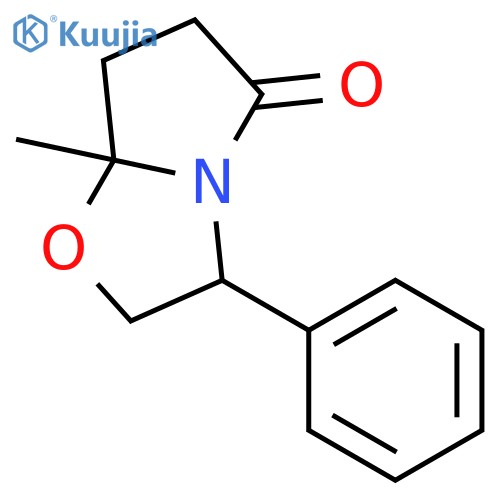 (3S-cis)-(+)-7a-Methyl-3-phenyltetrahydropyrrolo-[2,1-b]oxazol-5(6H)-one structure
