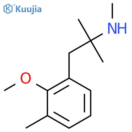 1-(2-methoxy-3-methylphenyl)-2-methylpropan-2-yl(methyl)amine structure