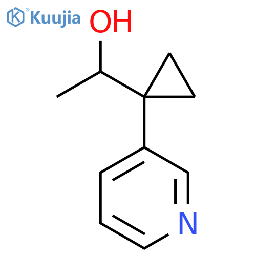 1-1-(pyridin-3-yl)cyclopropylethan-1-ol structure