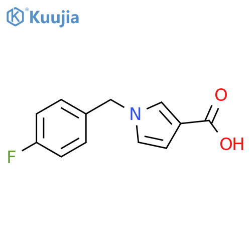 1-[(4-fluorophenyl)methyl]-1H-pyrrole-3-carboxylic acid structure