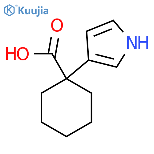 1-(1H-pyrrol-3-yl)cyclohexane-1-carboxylic acid structure