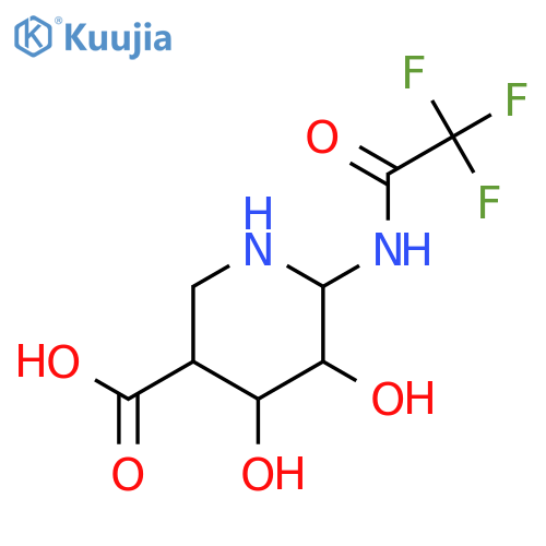 3-Piperidinecarboxylicacid, 4,5-dihydroxy-6-[(2,2,2-trifluoroacetyl)amino]-, (3S,4S,5R,6R)- structure