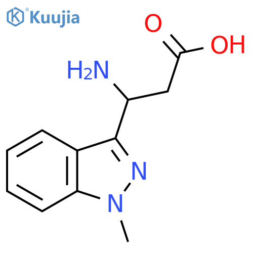 3-amino-3-(1-methyl-1H-indazol-3-yl)propanoic acid structure