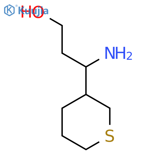 3-amino-3-(thian-3-yl)propan-1-ol structure