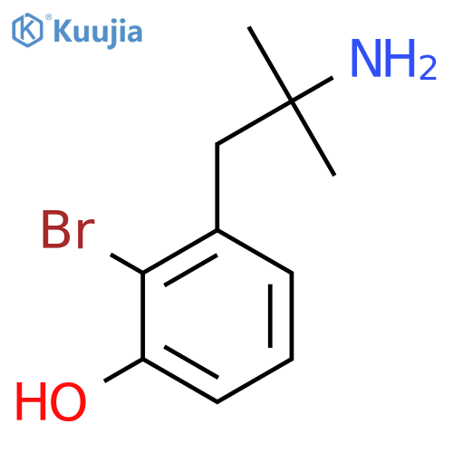 3-(2-amino-2-methylpropyl)-2-bromophenol structure