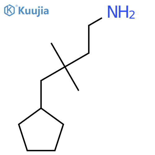 4-cyclopentyl-3,3-dimethylbutan-1-amine structure