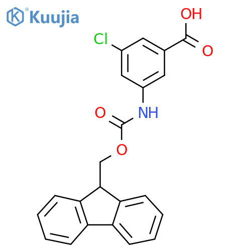 3-chloro-5-({(9H-fluoren-9-yl)methoxycarbonyl}amino)benzoic acid structure