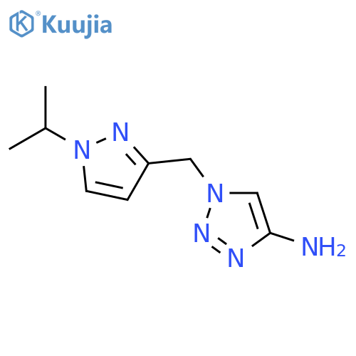 1-{1-(propan-2-yl)-1H-pyrazol-3-ylmethyl}-1H-1,2,3-triazol-4-amine structure