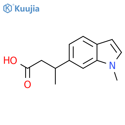 3-(1-methyl-1H-indol-6-yl)butanoic acid structure