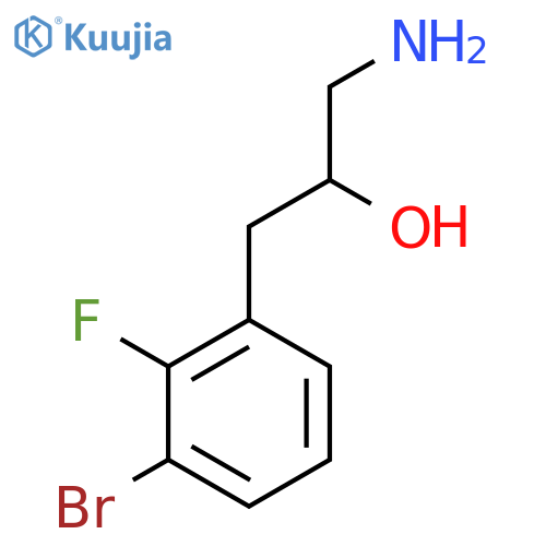 1-amino-3-(3-bromo-2-fluorophenyl)propan-2-ol structure