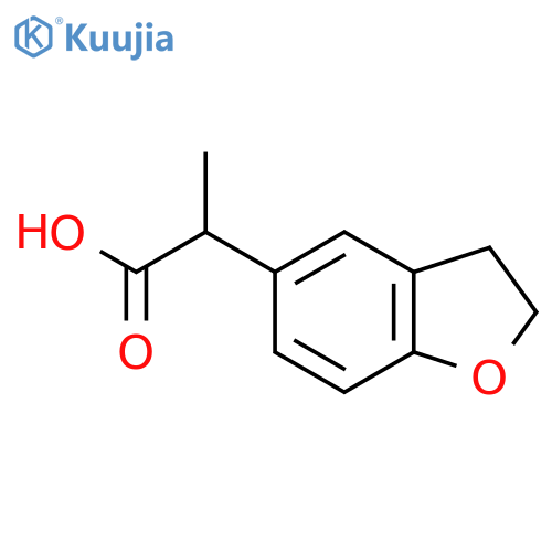 2-(2,3-dihydro-1-benzofuran-5-yl)propanoic acid structure