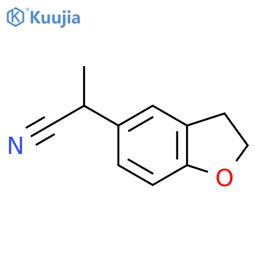 2-(2,3-Dihydro-1-benzofuran-5-yl)propanenitrile structure