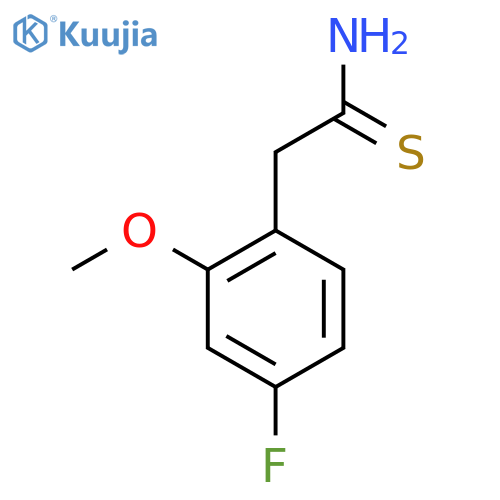 2-(4-fluoro-2-methoxyphenyl)ethanethioamide structure