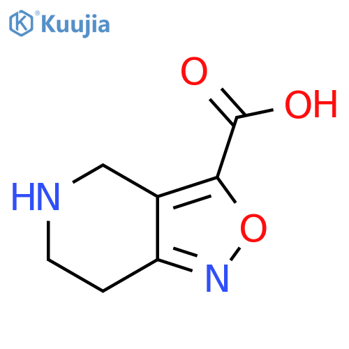 4H,5H,6H,7H-[1,2]oxazolo[4,3-c]pyridine-3-carboxylic acid structure
