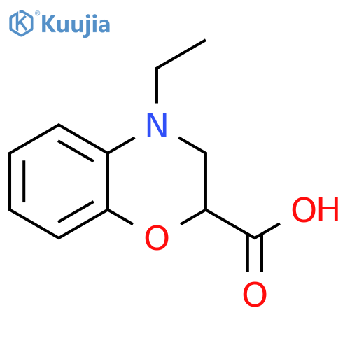 4-ethyl-3,4-dihydro-2H-1,4-benzoxazine-2-carboxylic acid structure