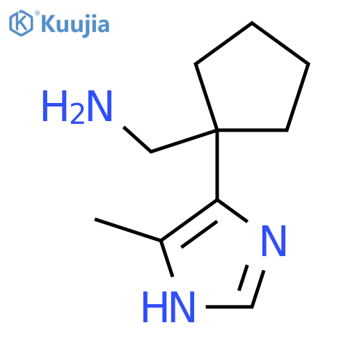 1-(4-methyl-1H-imidazol-5-yl)cyclopentylmethanamine structure