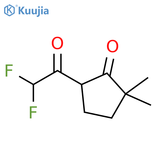 5-(2,2-difluoroacetyl)-2,2-dimethylcyclopentan-1-one structure
