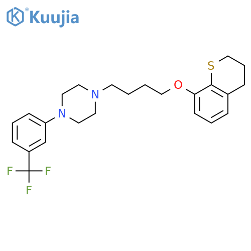 Piperazine,1-[4-[(3,4-dihydro-2H-1-benzothiopyran-8-yl)oxy]butyl]-4-[3-(trifluoromethyl)phenyl]- structure