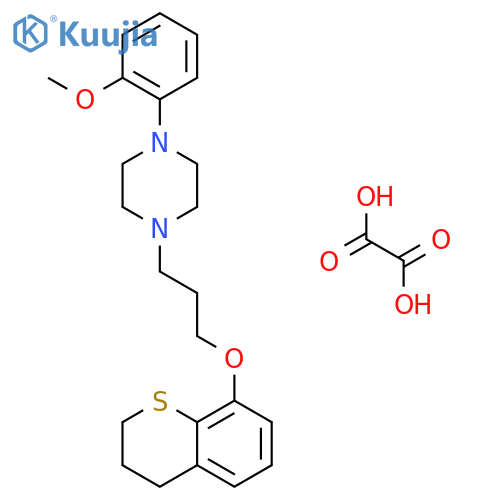 1-[3-(3,4-dihydro-2H-thiochromen-8-yloxy)propyl]-4-(2-methoxyphenyl)piperazine ethanedioate structure