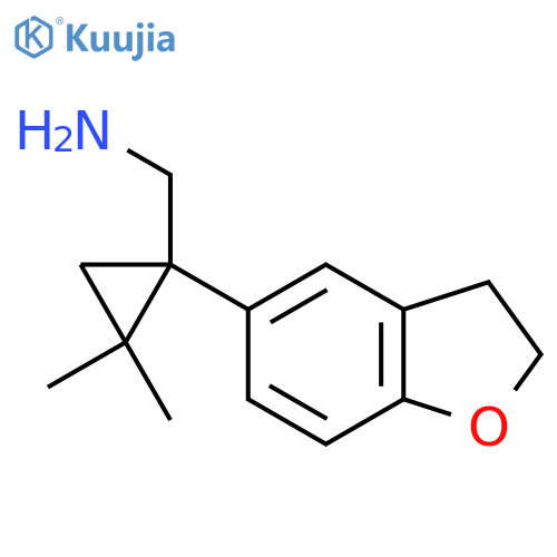 1-(2,3-dihydro-1-benzofuran-5-yl)-2,2-dimethylcyclopropylmethanamine structure