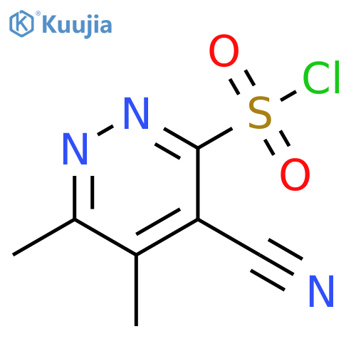 4-CYANO-5,6-DIMETHYLPYRIDAZINE-3-SULFONYL CHLORIDE structure