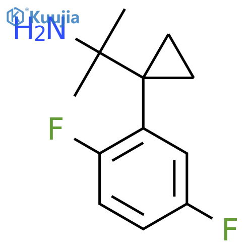 2-1-(2,5-difluorophenyl)cyclopropylpropan-2-amine structure