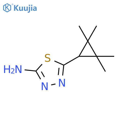 5-(2,2,3,3-Tetramethylcyclopropyl)-1,3,4-thiadiazol-2-amine structure