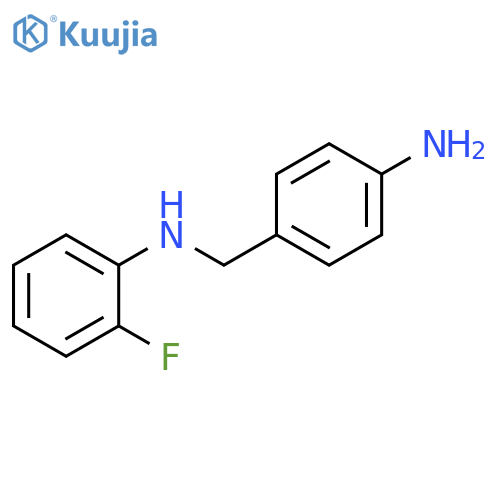 Benzenemethanamine, 4-amino-N-(2-fluorophenyl)- structure