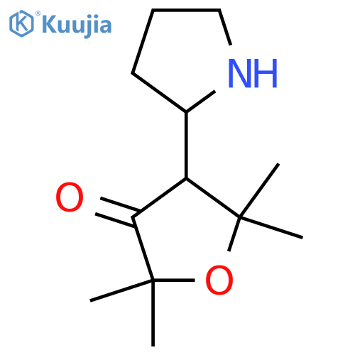 2,2,5,5-Tetramethyl-4-(pyrrolidin-2-yl)oxolan-3-one structure