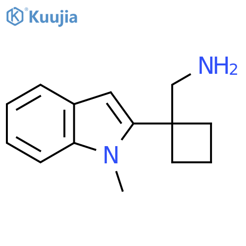 1-(1-methyl-1H-indol-2-yl)cyclobutylmethanamine structure
