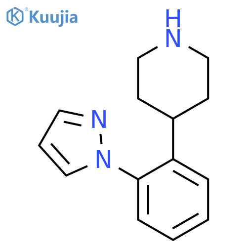 4-2-(1H-pyrazol-1-yl)phenylpiperidine structure