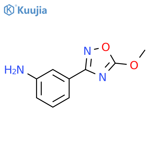 3-(5-Methoxy-1,2,4-oxadiazol-3-yl)aniline structure