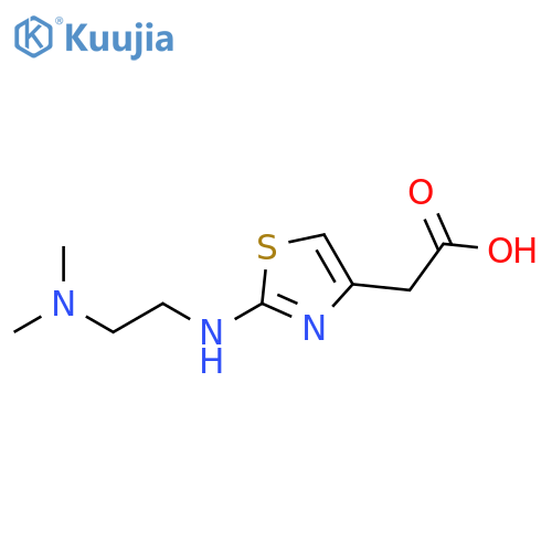 2-[2-[2-(Dimethylamino)ethylamino]-1,3-thiazol-4-yl]acetic acid structure