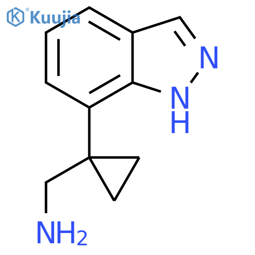 1-(1H-indazol-7-yl)cyclopropylmethanamine structure