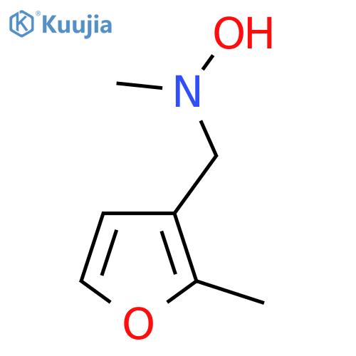 N-methyl-N-(2-methylfuran-3-yl)methylhydroxylamine structure