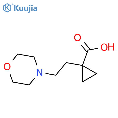 1-2-(morpholin-4-yl)ethylcyclopropane-1-carboxylic acid structure
