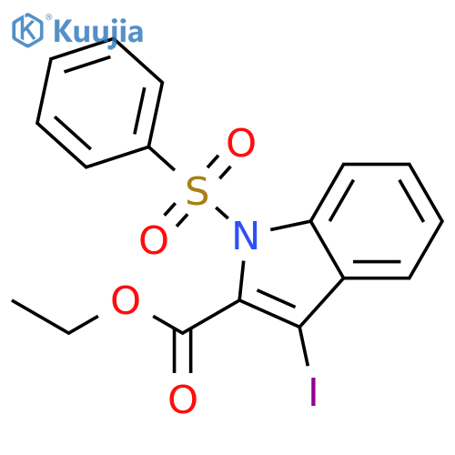 1H-Indole-2-carboxylic acid, 3-iodo-1-(phenylsulfonyl)-, ethyl ester structure