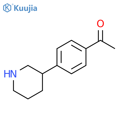 1-4-(piperidin-3-yl)phenylethan-1-one structure